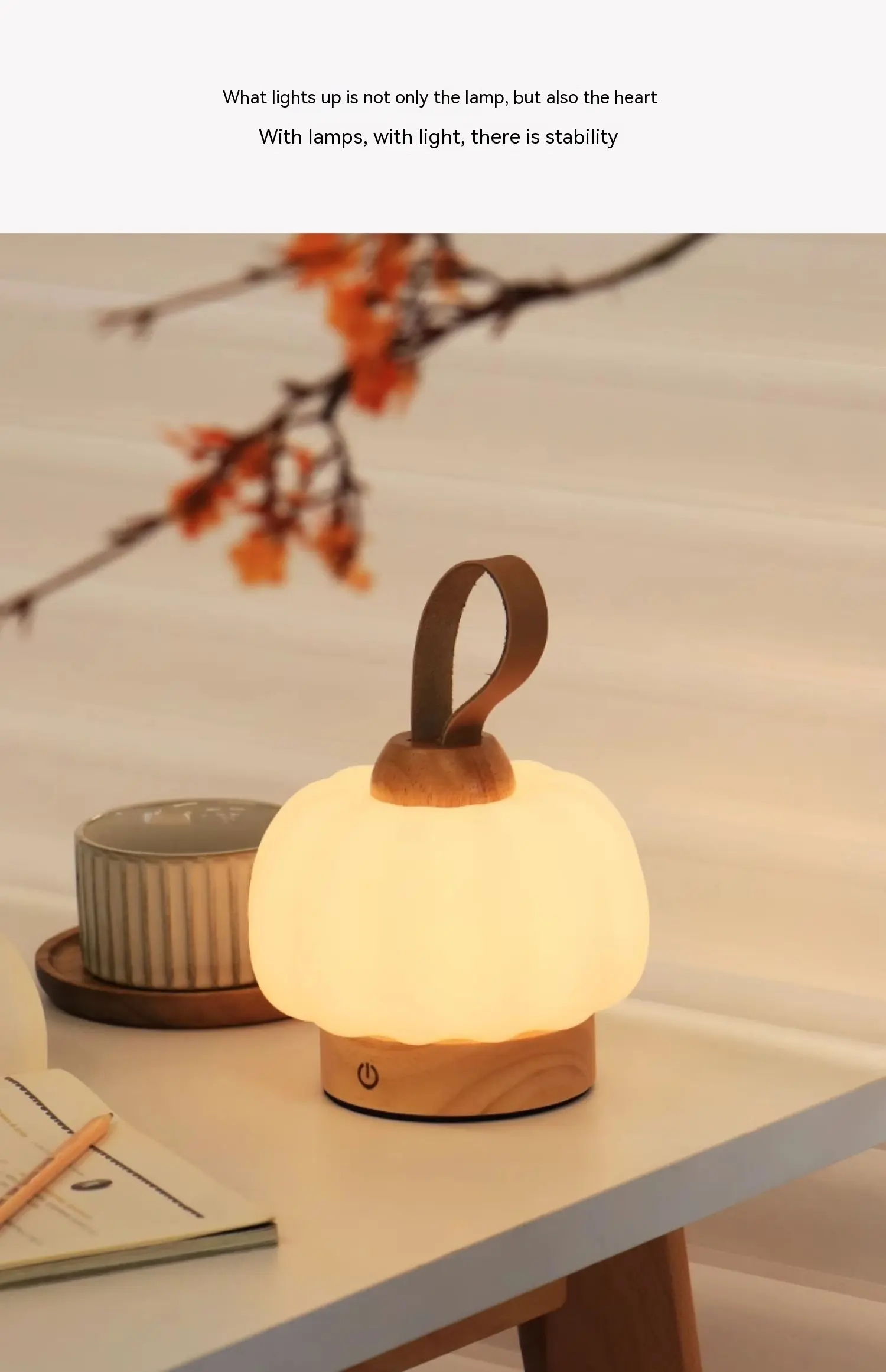 Portable Small Pumpkin Light Mini Decorative Ornaments Charging Lamp