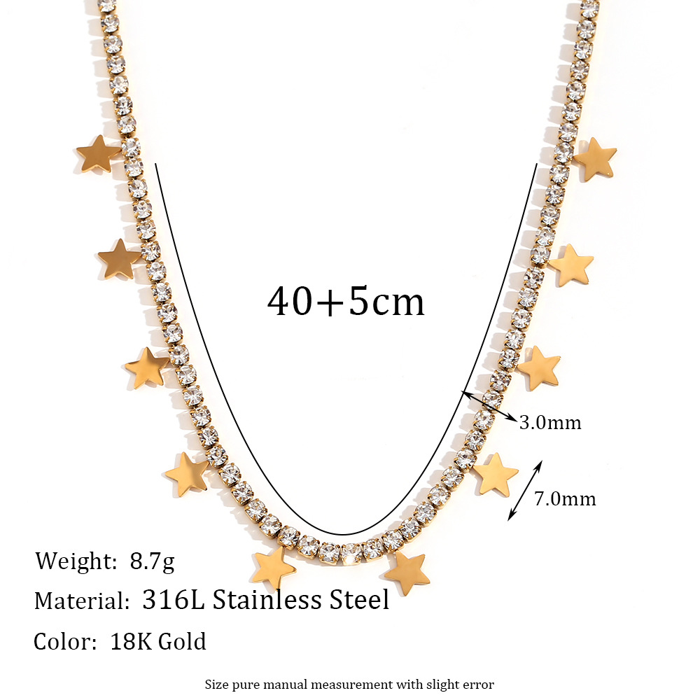 Title 2, Stainless Steel 18K Gold Plating Five-pointed S...