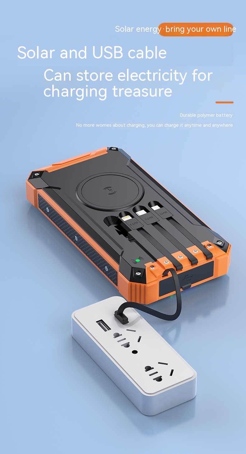Home Wireless Charging Solar Portable Power Source 11