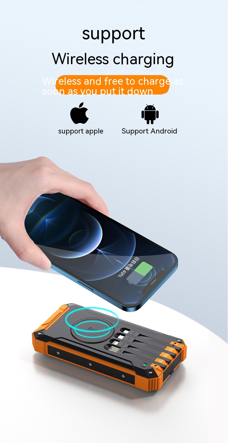 Home Wireless Charging Solar Portable Power Source 15