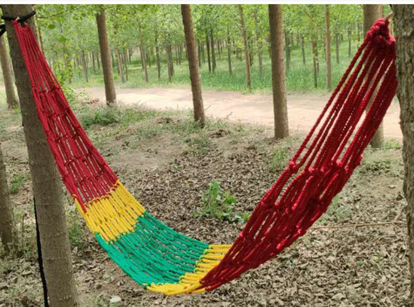 Title 6, Outdoor Nylon Rope Mesh Hammock