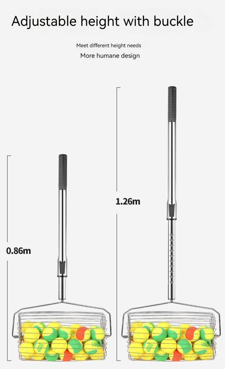 Title 1, Stainless Steel Roller Tennis Ball Picker Ball ...