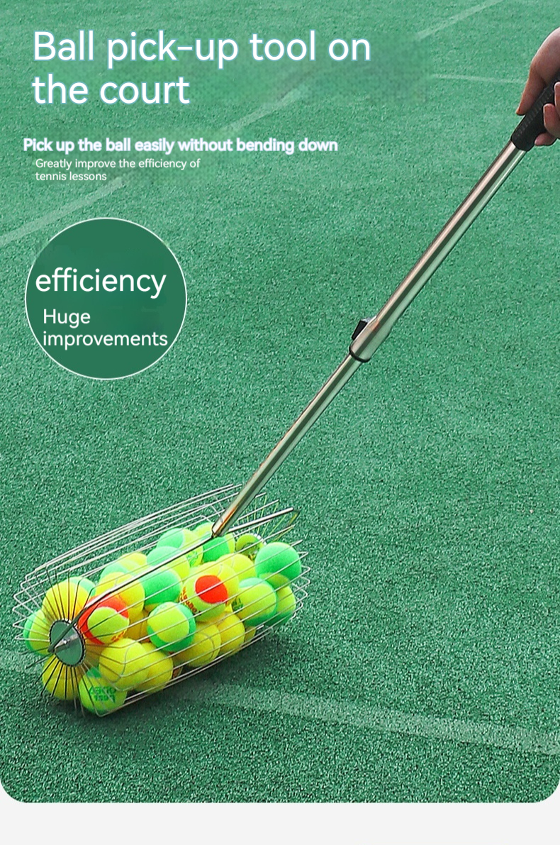 Title 15, Stainless Steel Roller Tennis Ball Picker Ball ...