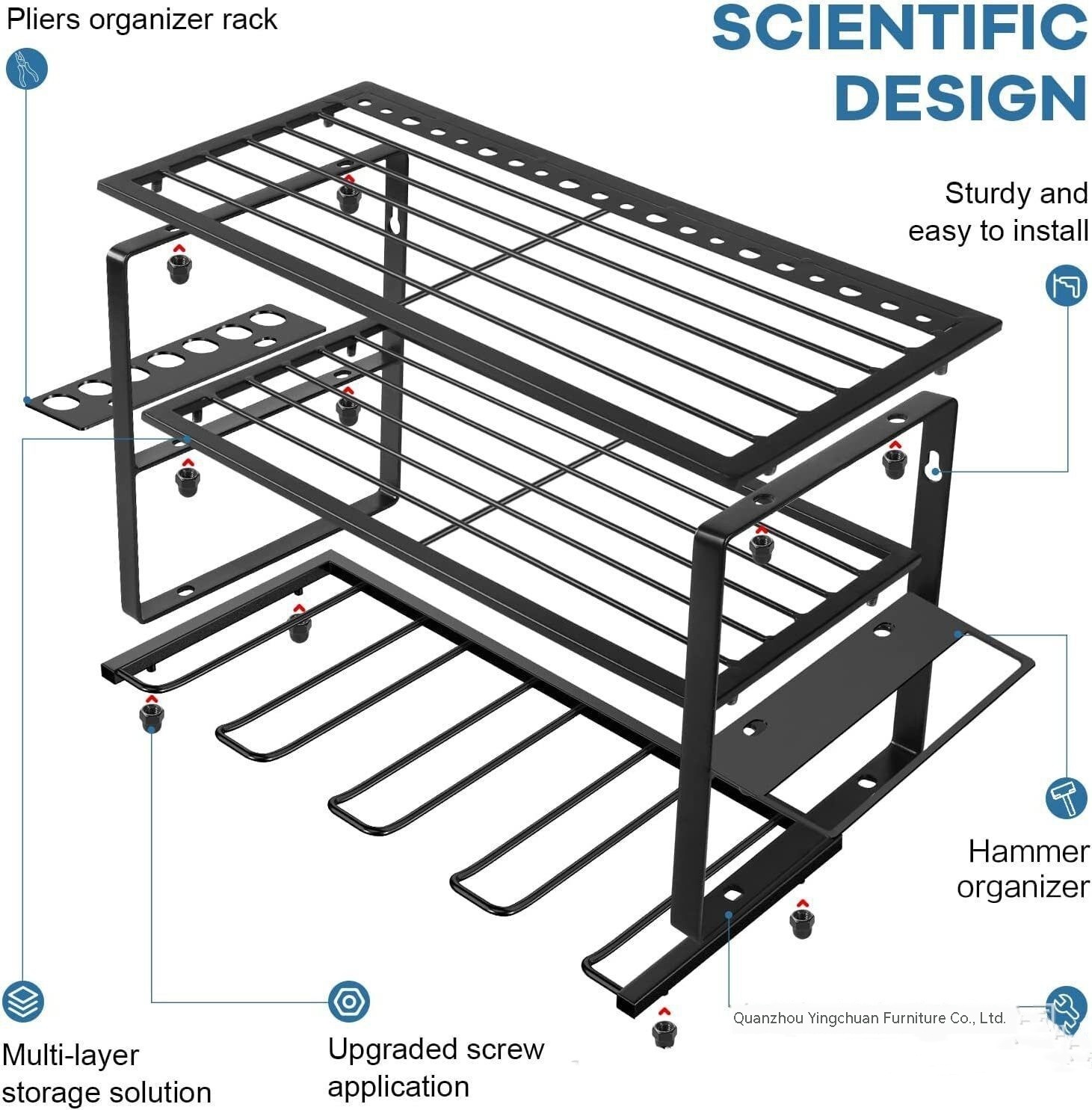 Title 3, Electric Drill Storage Rack Wall-mounted Heavy ...