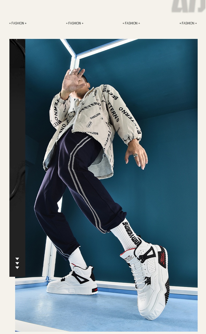 High-top Tide Shoes Student Combat Boots Platform Sneakers