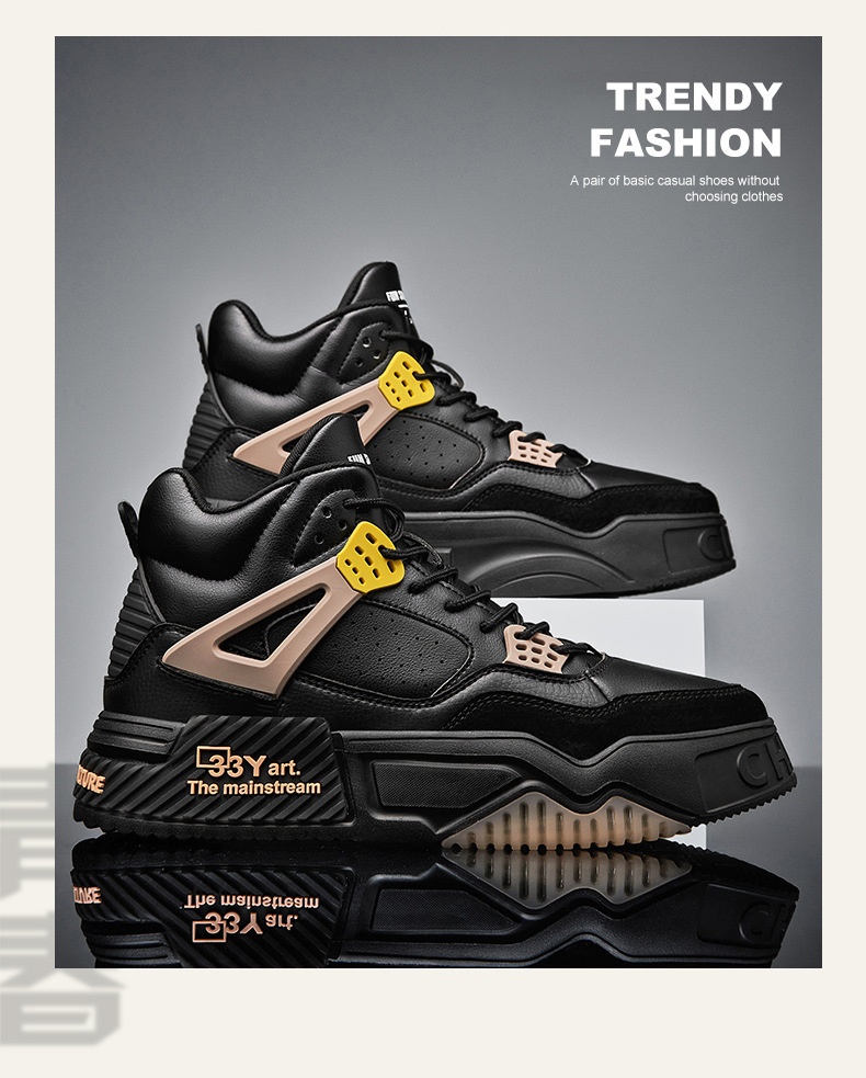 High-top Tide Shoes Student Combat Boots Platform Sneakers