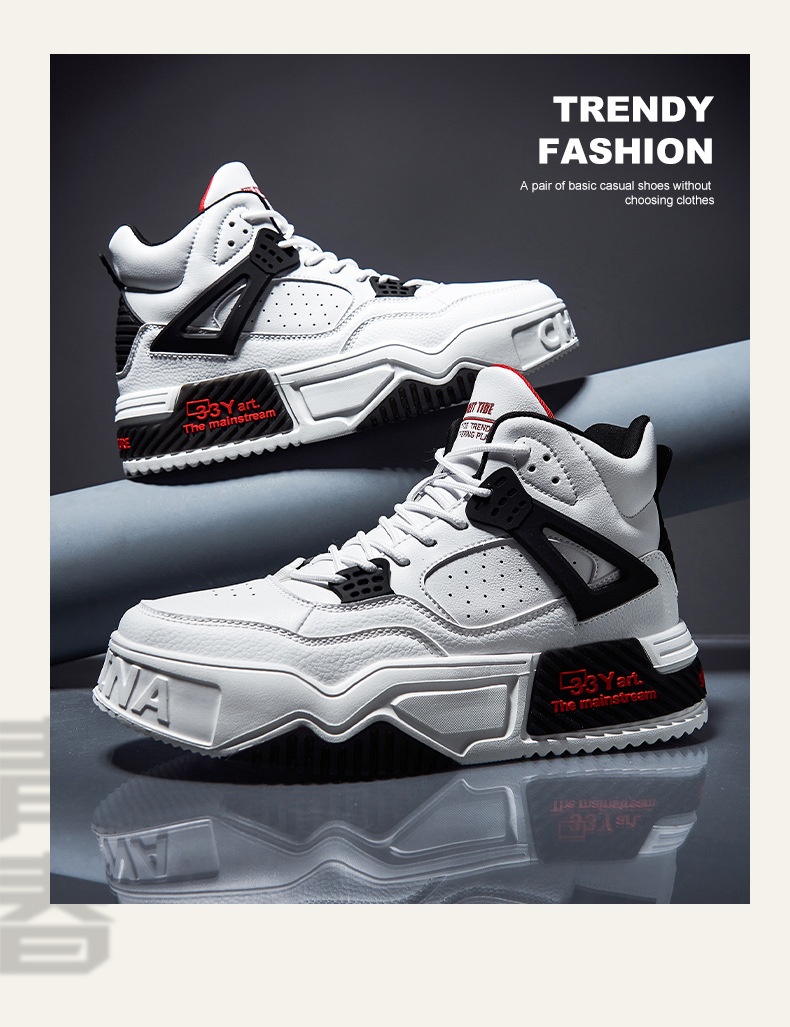 High-top Tide Shoes Student Combat Boots Platform Sneakers