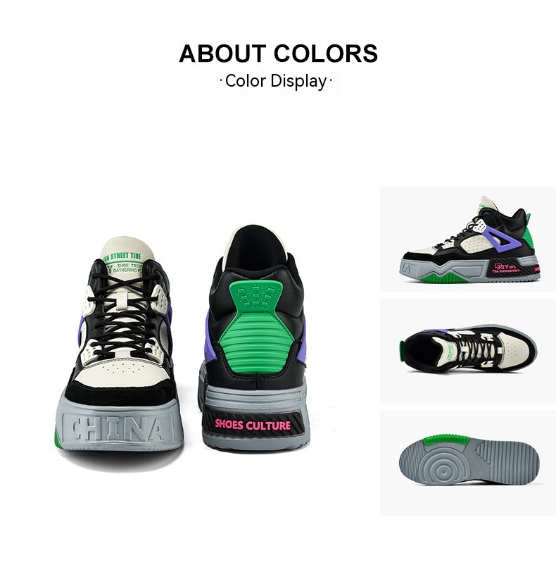 High-top Tide Shoes Student Combat Boots Platform Sneakers