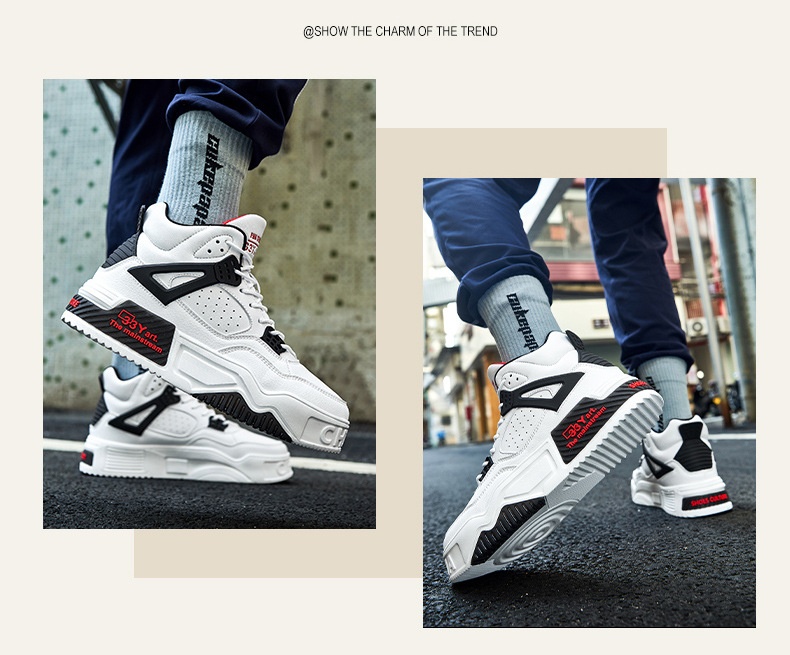 High-top Tide Shoes Student Combat Boots Platform Sneakers