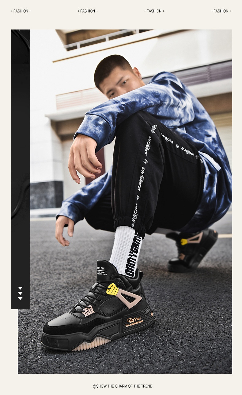 High-top Tide Shoes Student Combat Boots Platform Sneakers