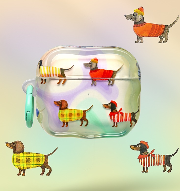 Artistic Cute Dachshund Dog Headset Protective Cover