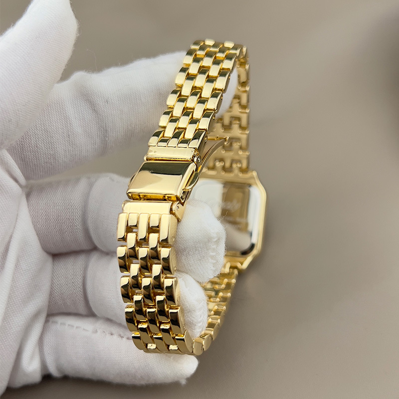 Stylish Steel Strip Roman Scale Watch on wrist