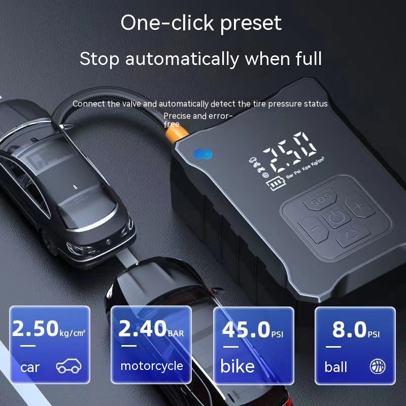 High-Power Portable Tire Inflator & Air Pump