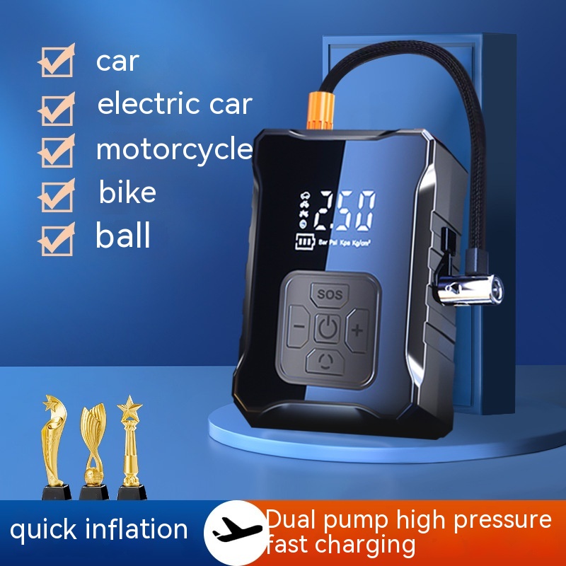 High-Power Portable Tire Inflator & Air Pump