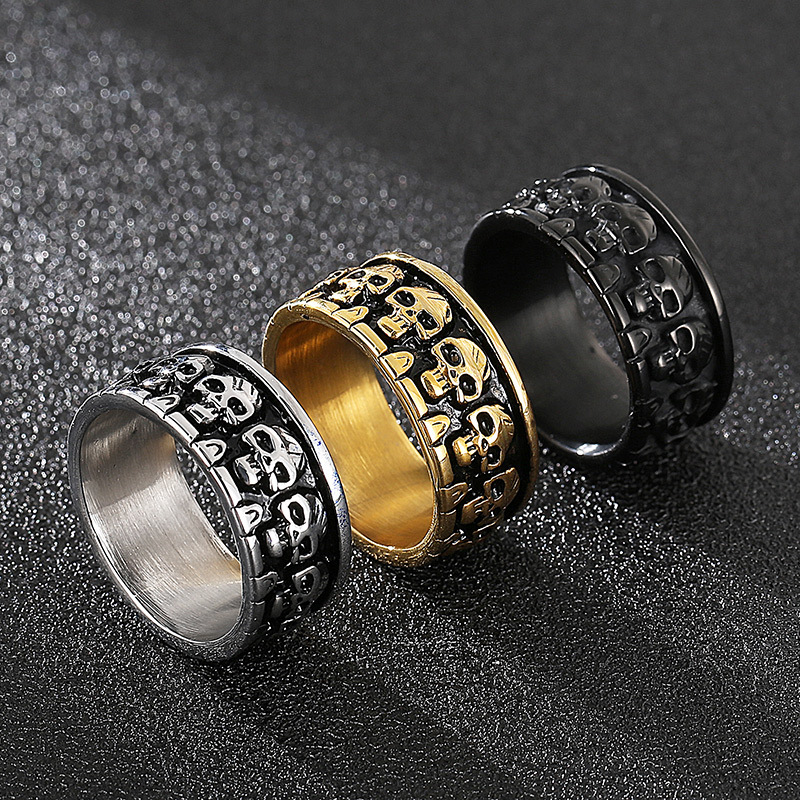 Domineering Skull Men's Titanium Steel Ring