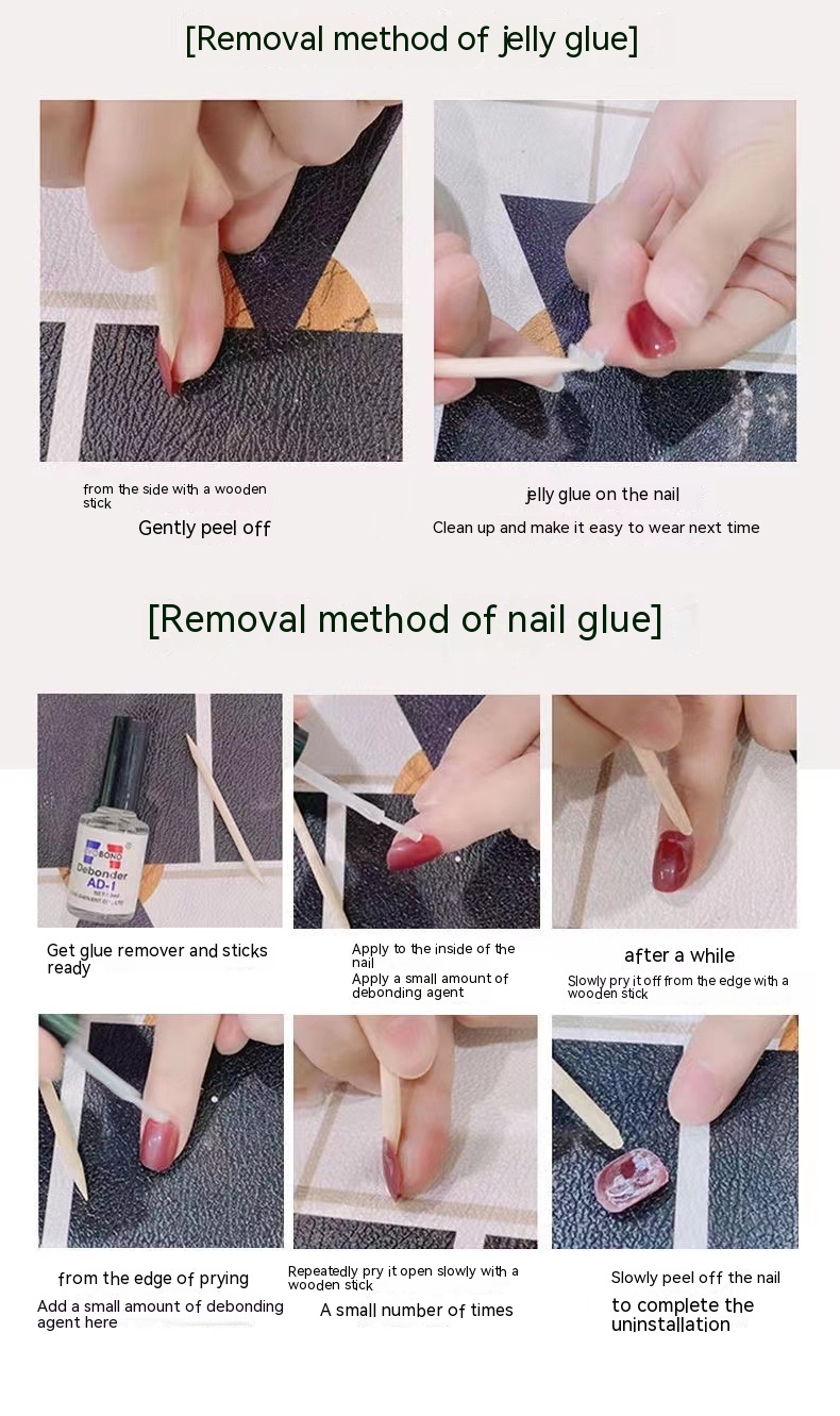 لاصقات أظافر يدوية قصيرة بتصميم ربطة فيونكة ناعمة وجميلة وأنيقة