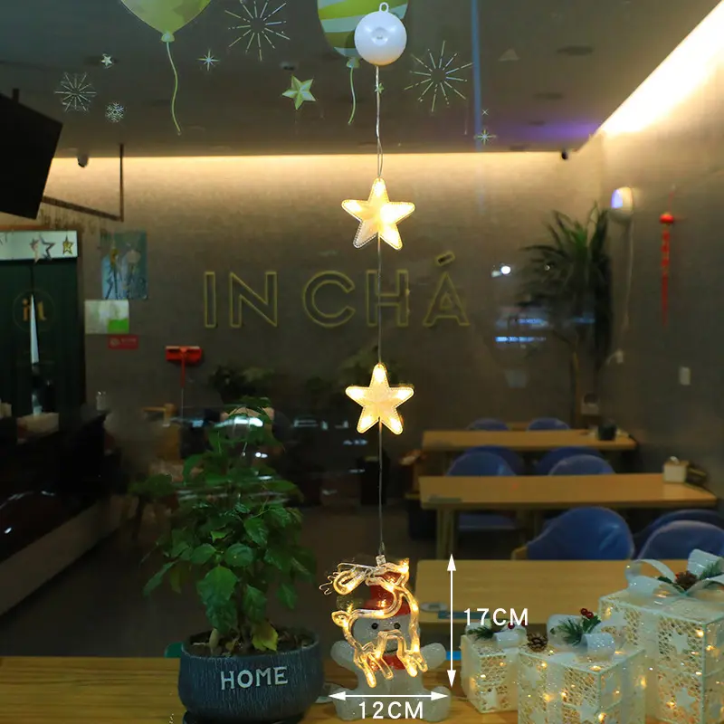 Christmas Decoration Atmosphere Suction Cup Painted LED