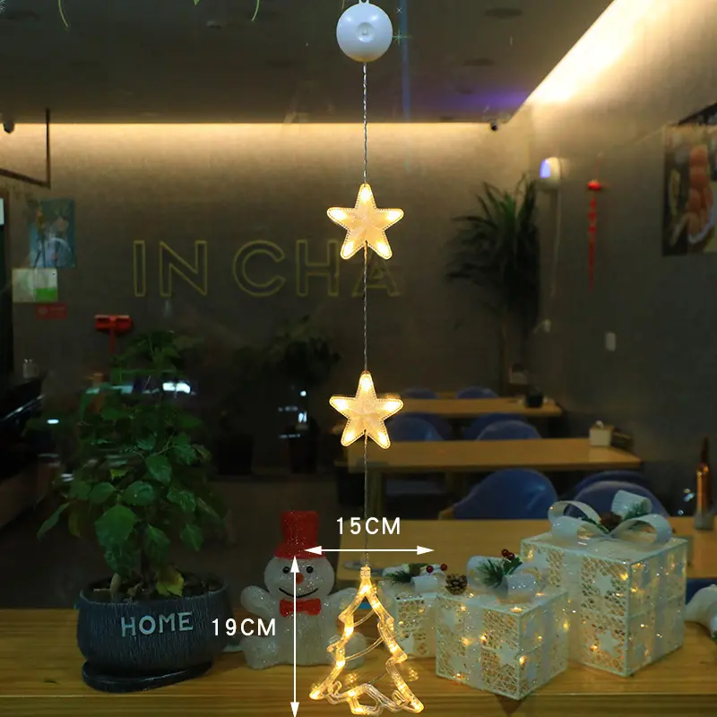 Christmas Decoration Atmosphere Suction Cup Painted LED