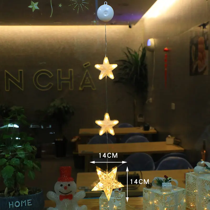 Christmas Decoration Atmosphere Suction Cup Painted LED