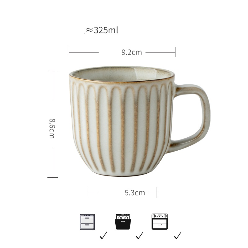 Title 1, Distressed Embossed Ceramic American Retro Coff...