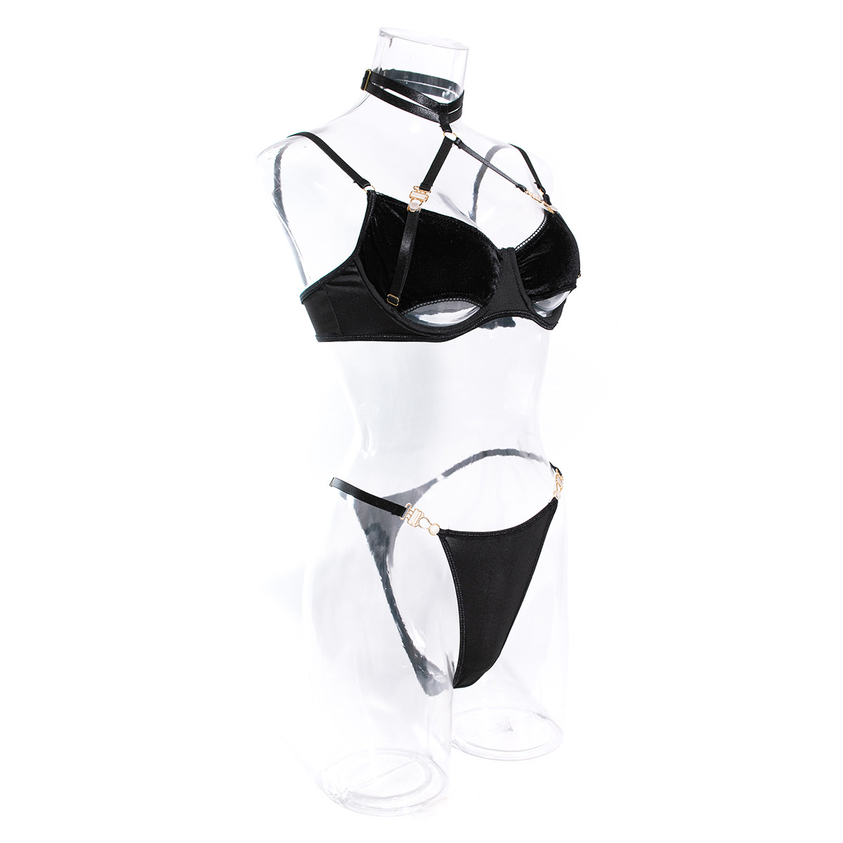 Title 4, Halter Comfortable Garter Buckle Two-piece Set ...