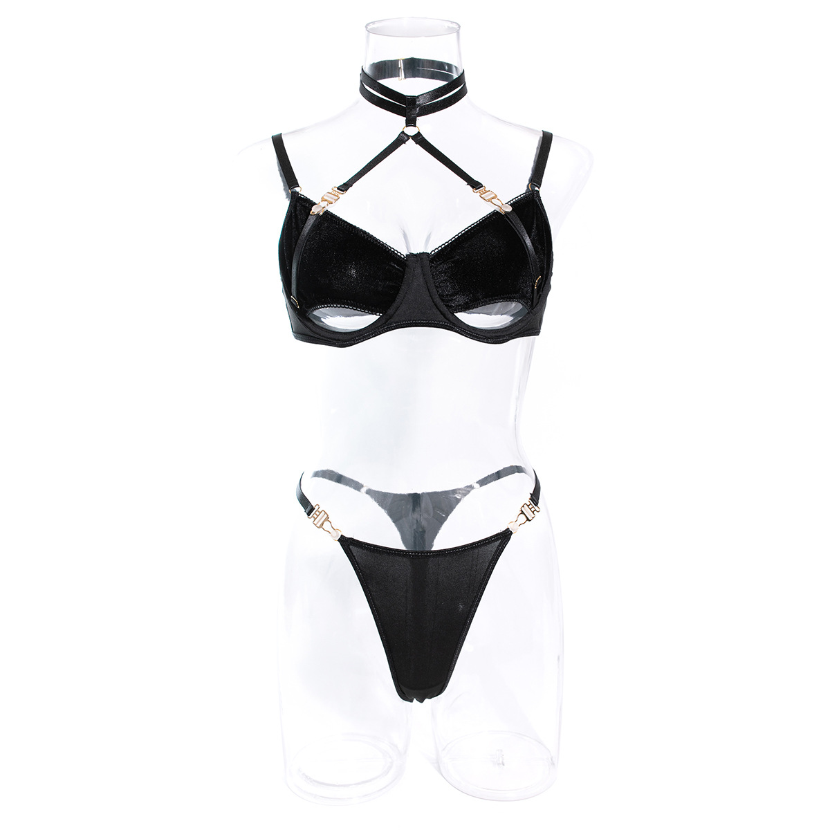 Title 8, Halter Comfortable Garter Buckle Two-piece Set ...