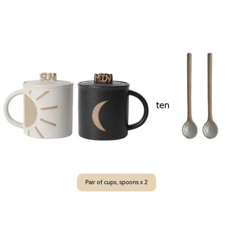 Sun Moon Mug With Lid And Spoon