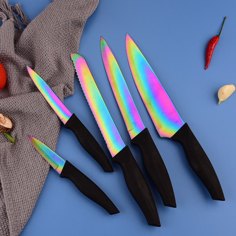 Title 2, Color Blade Stainless Steel Gift Knife Set