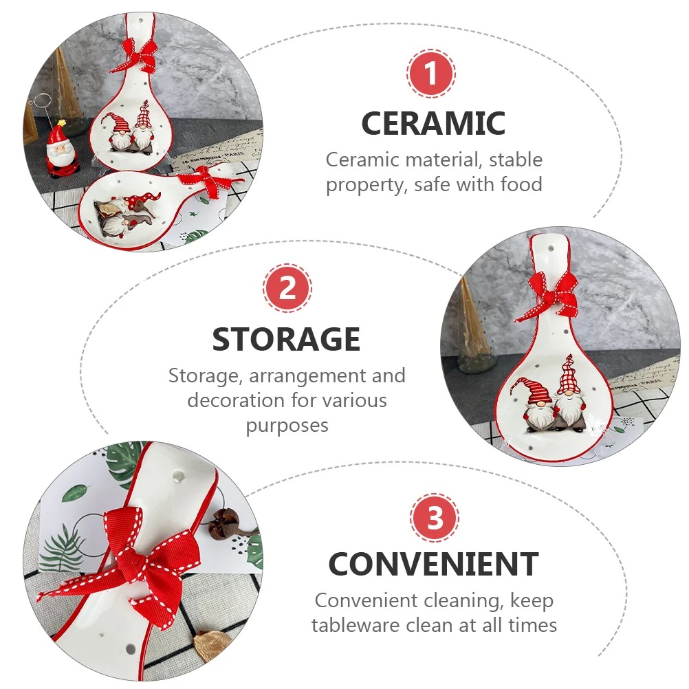 Nordic Santa Claus Ceramic Spoon Holder