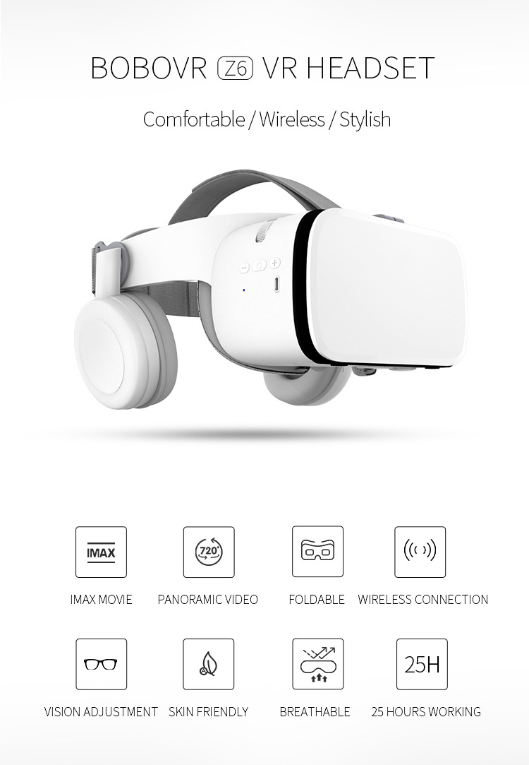 Title 1, BOBO Z6 VR Bluetooth Virtual Reality Headset, 3...