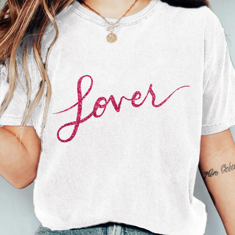 European And American Digital Printing Casual Round Neck Short Sleeves