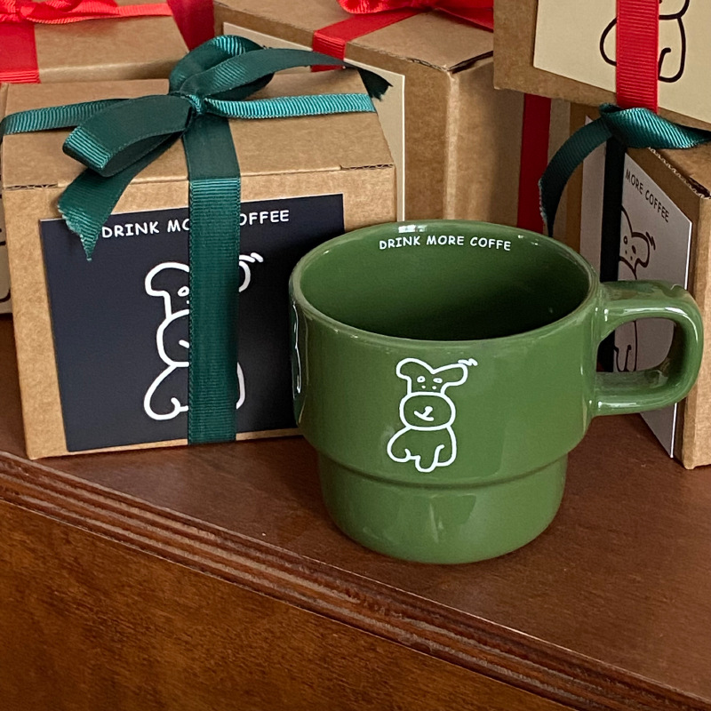 Cute Niche Cartoon Puppy Coffee Cup