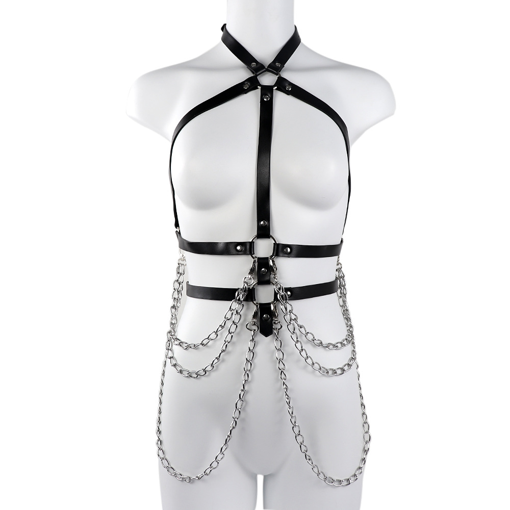 Multi-layer Chain High Neck Cami Belt Strap 9