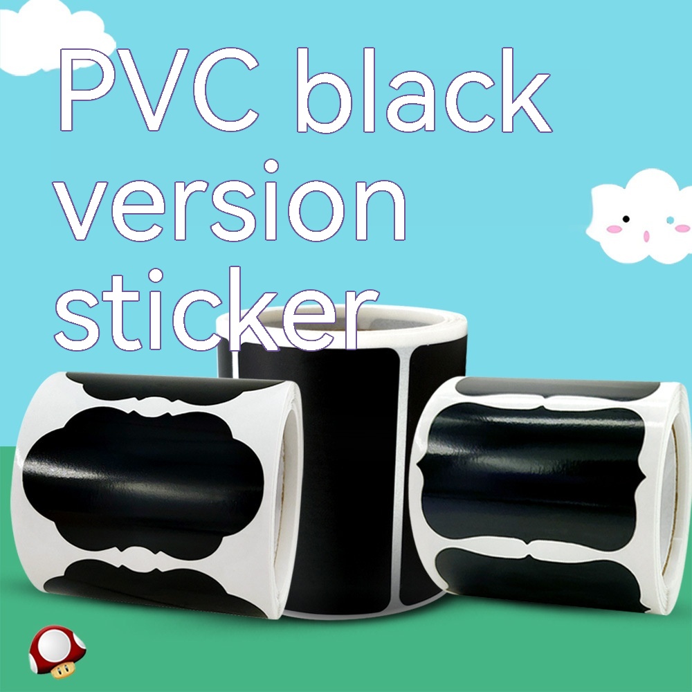 Title 1, Scratchable PVC Black Adhesive Sticker