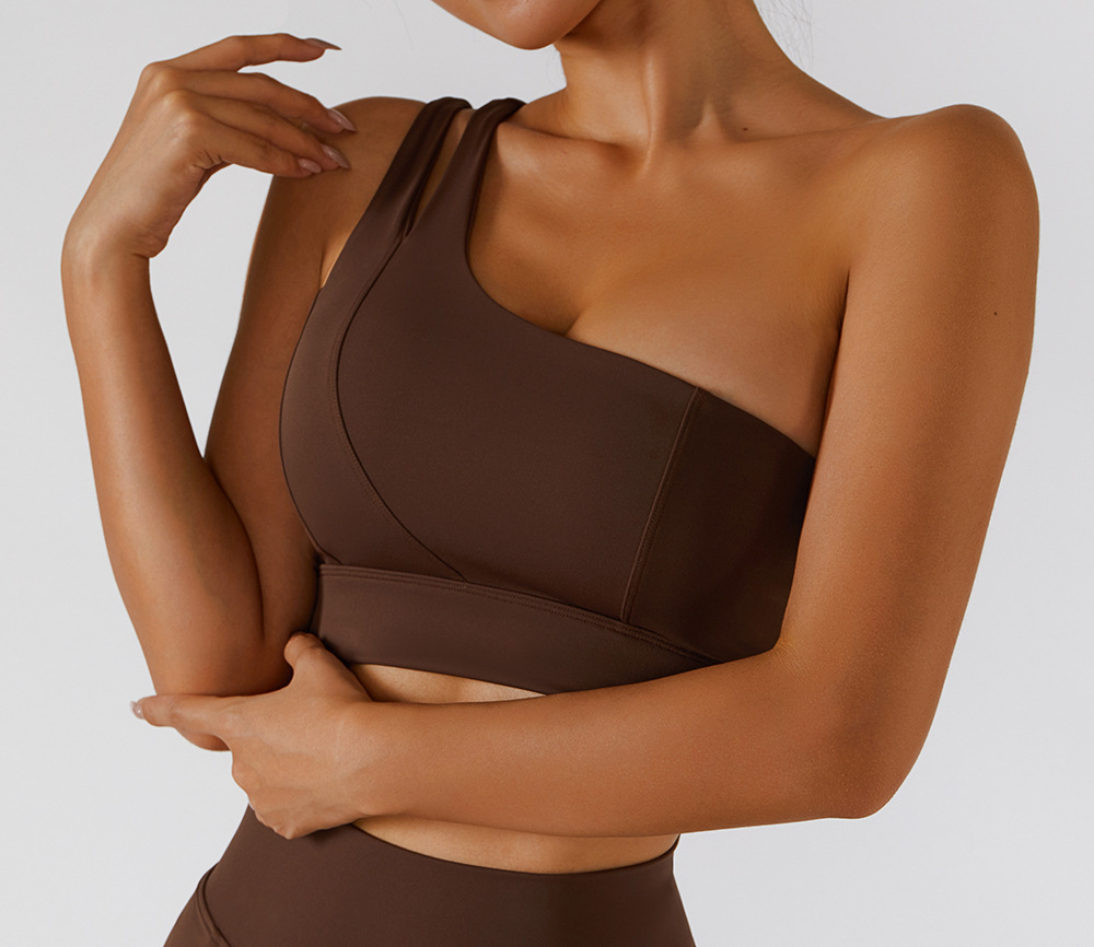 Title 15, One-piece Nude Feel One-shoulder Yoga Beauty Ba...