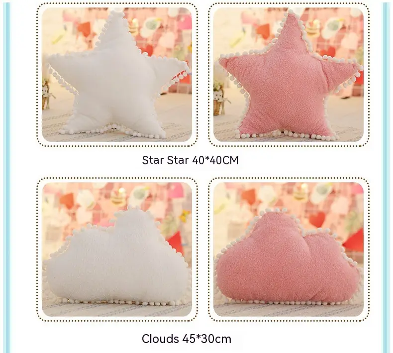 Moon Cloud Five-pointed Star Pillow INS Nordic Style
