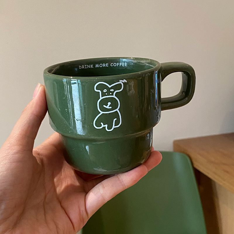 Title 4, Cute Niche Cartoon Puppy Coffee Cup