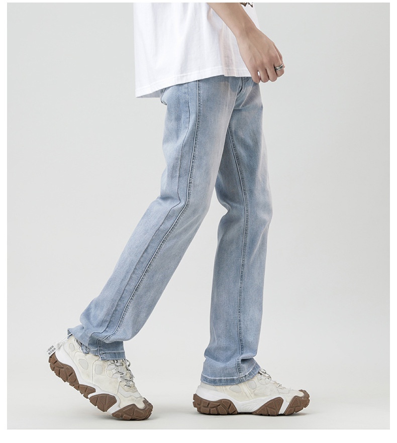 Title 7, Jeans amarelas estilo americano, heavy washed, ...