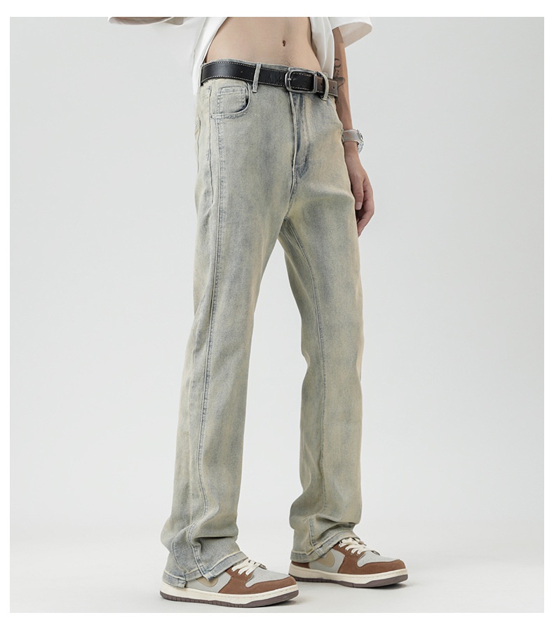 Title 9, Jeans amarelas estilo americano, heavy washed, ...