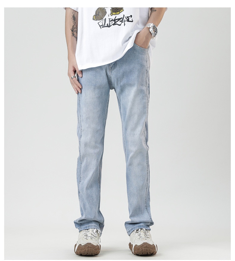 Title 13, Jeans amarelas estilo americano, heavy washed, ...