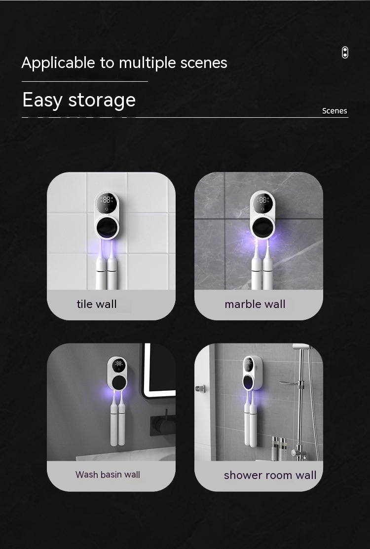 Toothbrush Rack - Powerful UV Cleaning