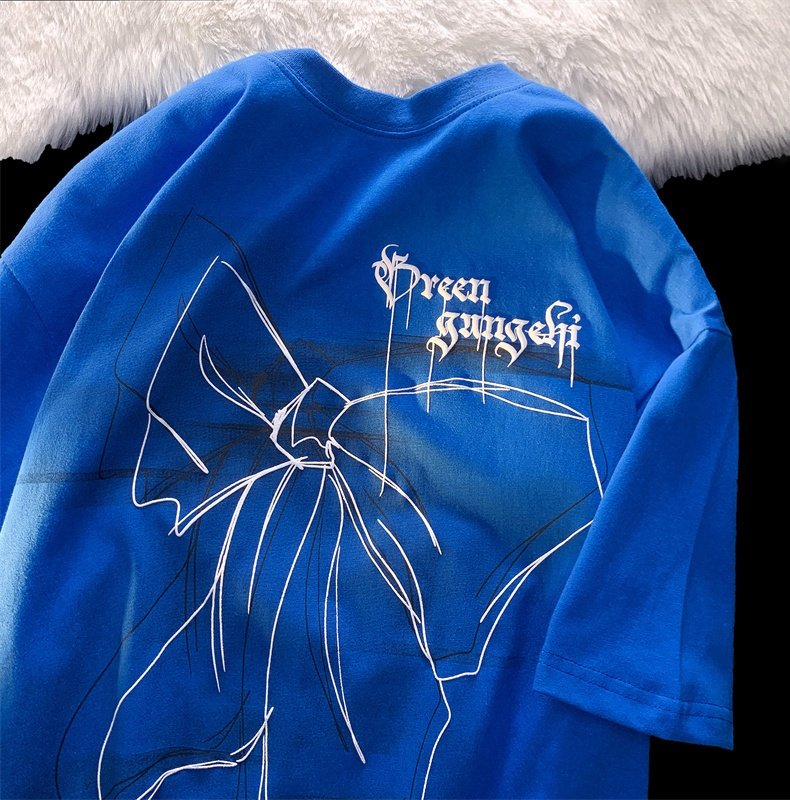 Loose Pure Cotton Couple Short Sleeve Ins