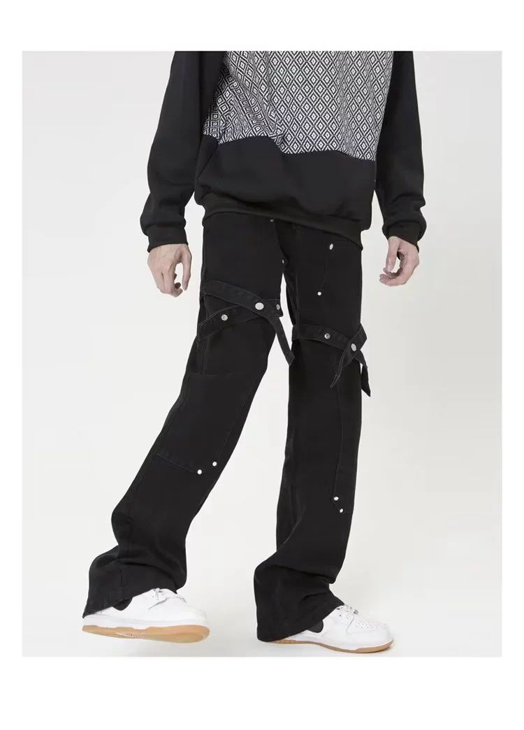 Functional Vibe High-grade Pants Men's American High Street Jeans