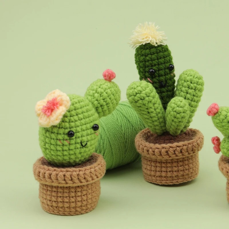 Cactus Crochet Kit (For 3 Stuffed Items!) | Beginners 3PCS