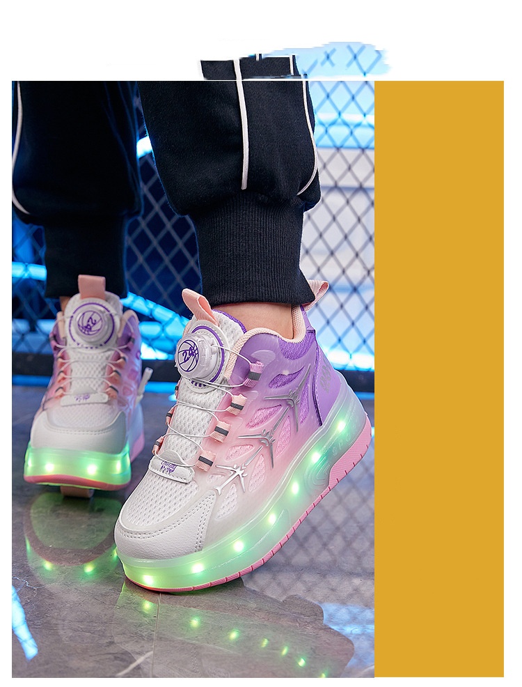 Children's Flash Knob Roller Skating Shoes - Image 5