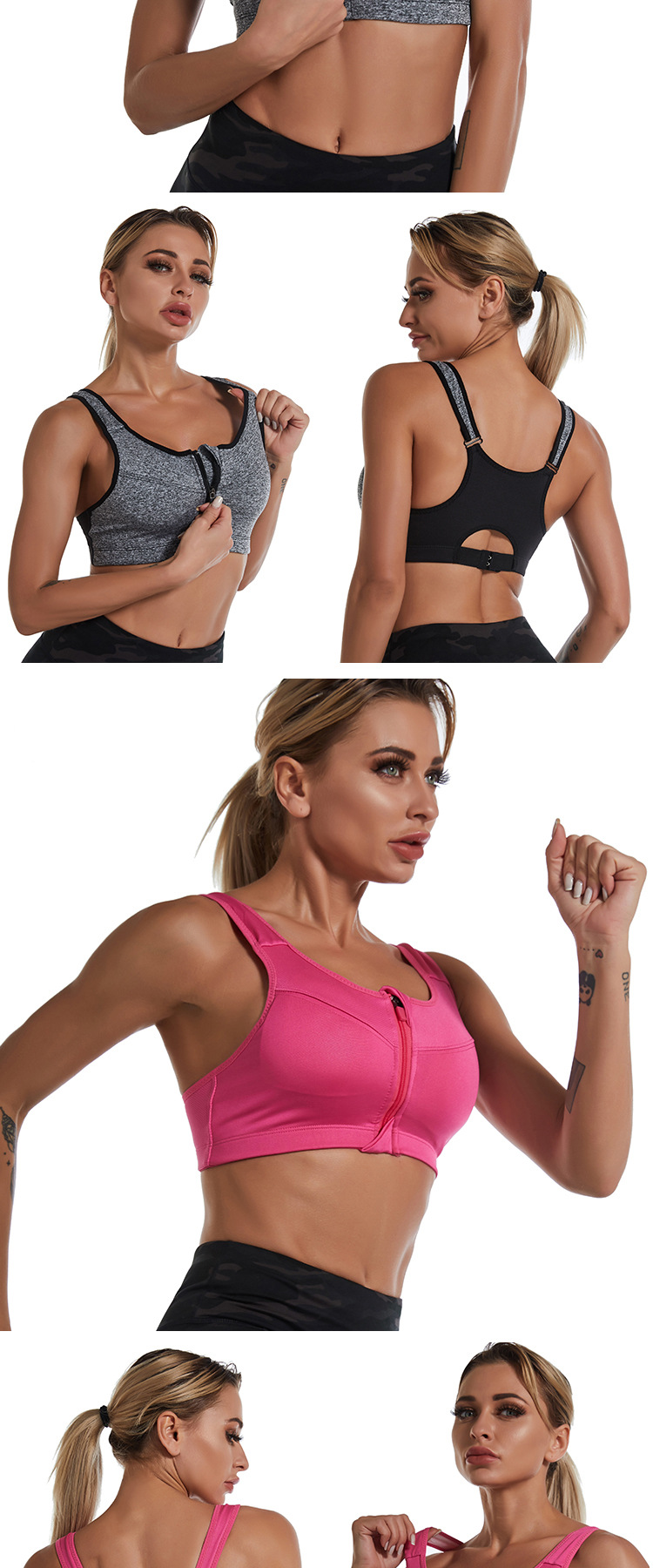 Title 7, Reggiseno sportivo wireless push up senza cucit...