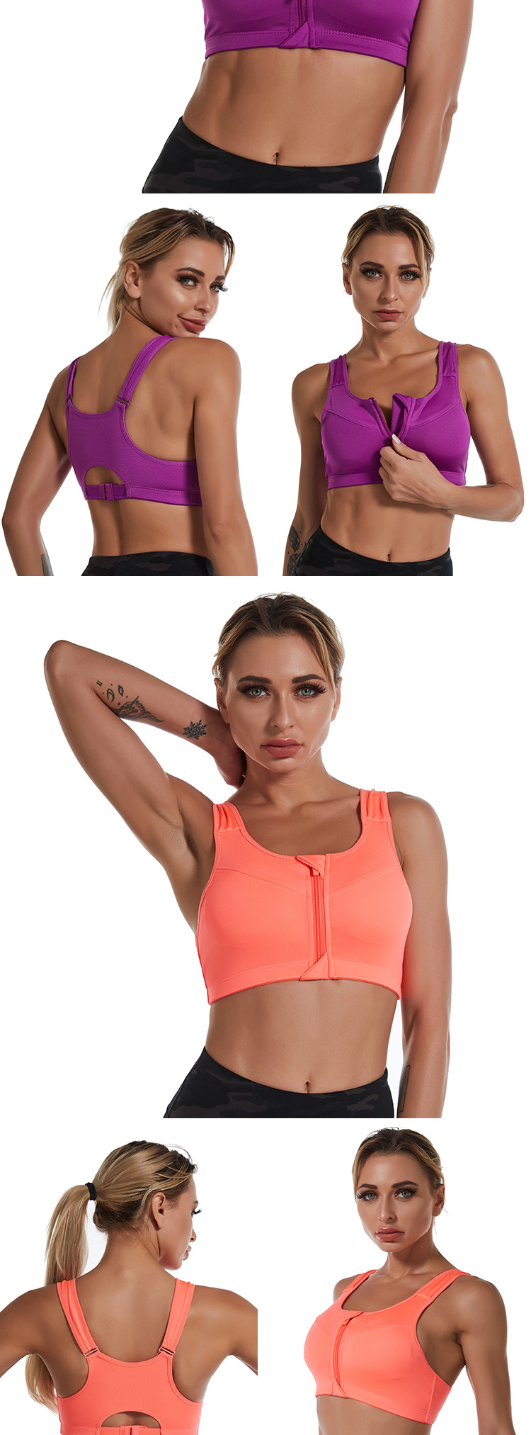 Title 9, Reggiseno sportivo wireless push up senza cucit...