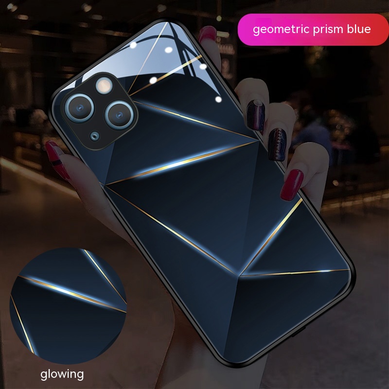 Geometric Prism Luminous Glass All-inclusive Phone Case - Image 15