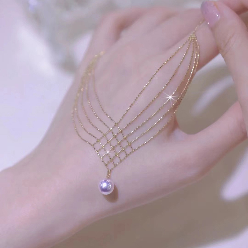 Women's Mermaid Pearl Lace Multi-layer Necklace