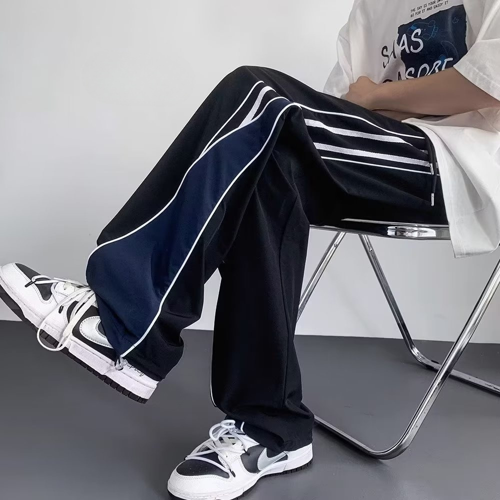 Title 1, Mens Fashion Personality Striped Casual Pants ...